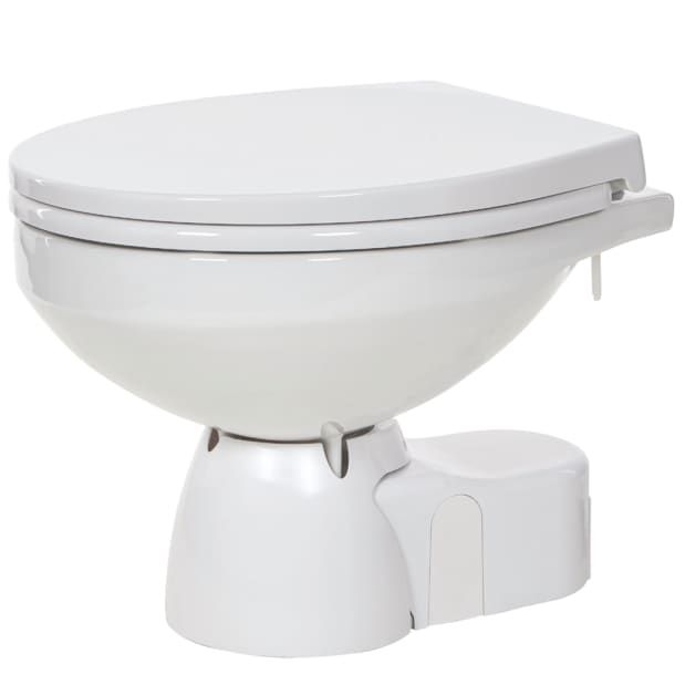 Jabsco Quiet Flush E2 Raw Water Marine Toilet, Regular Bowl, 24V, Soft-Close Lid — Quality Boat Parts