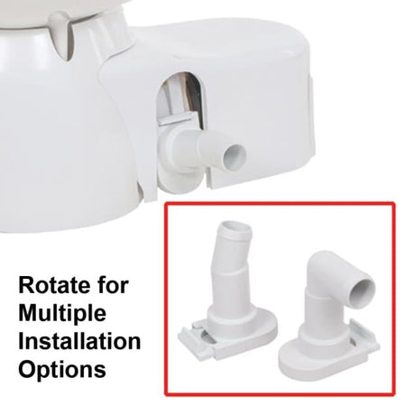 Jabsco Quiet Flush E2 Raw Water Marine Toilet, Regular Bowl, 24V, Soft-Close Lid — Quality Boat Parts