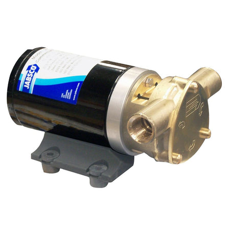 Jabsco Commercial Duty Water Puppy Flexible Impeller Pump, 12V, Bronze Body, 1/2 in NPT, 1 in Hose Barb — Quality Boat Parts