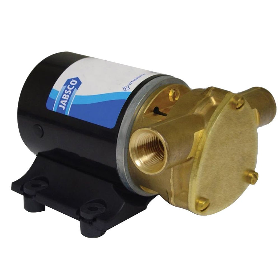 Jabsco Ballast Pump, 9 GPM, 12V, Self-Priming, Without Reversing Switch, Run-Dry Impeller — Quality Boat Parts