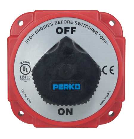 Perko 9703 Heavy Duty Battery Disconnect Switch, Alternator Field Disconnect, 6-32V, Ignition Protected — Quality Boat Parts