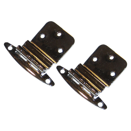 Perko Inset Hinges, 3/8 in, Semi-Concealed, Fixed Pin, Chrome-Plated Brass — Quality Boat Parts