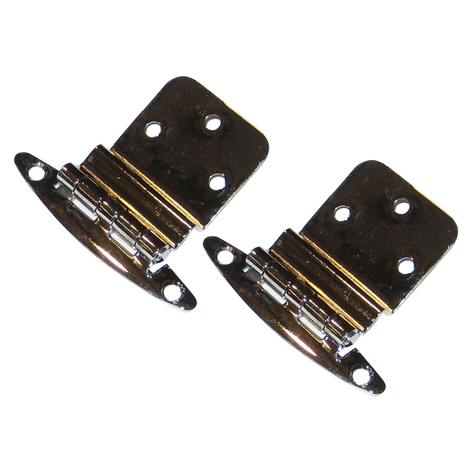 Perko Inset Hinges, 3/8 in, Semi-Concealed, Fixed Pin, Chrome-Plated Brass — Quality Boat Parts