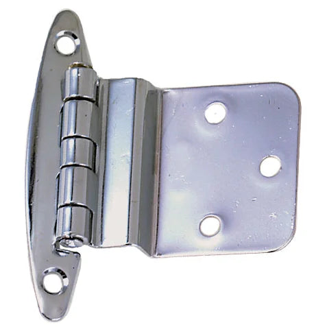 Perko Inset Hinges, 3/8 in, Semi-Concealed, Fixed Pin, Chrome-Plated Brass — Quality Boat Parts