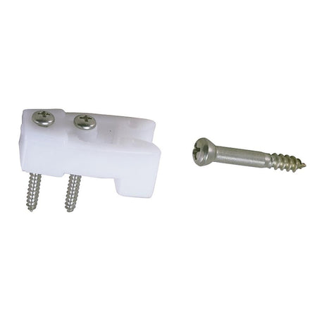 Perko Door Catches, White Polymer, Stainless Steel Screws, 2pk — Quality Boat Parts