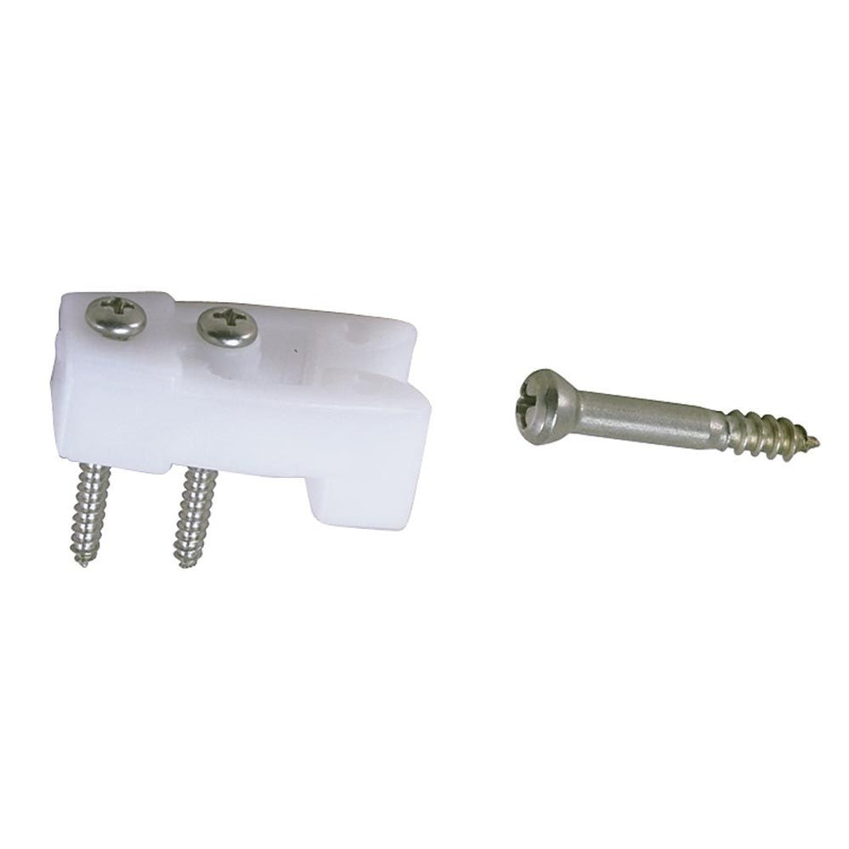 Perko Door Catches, White Polymer, Stainless Steel Screws, 2pk — Quality Boat Parts