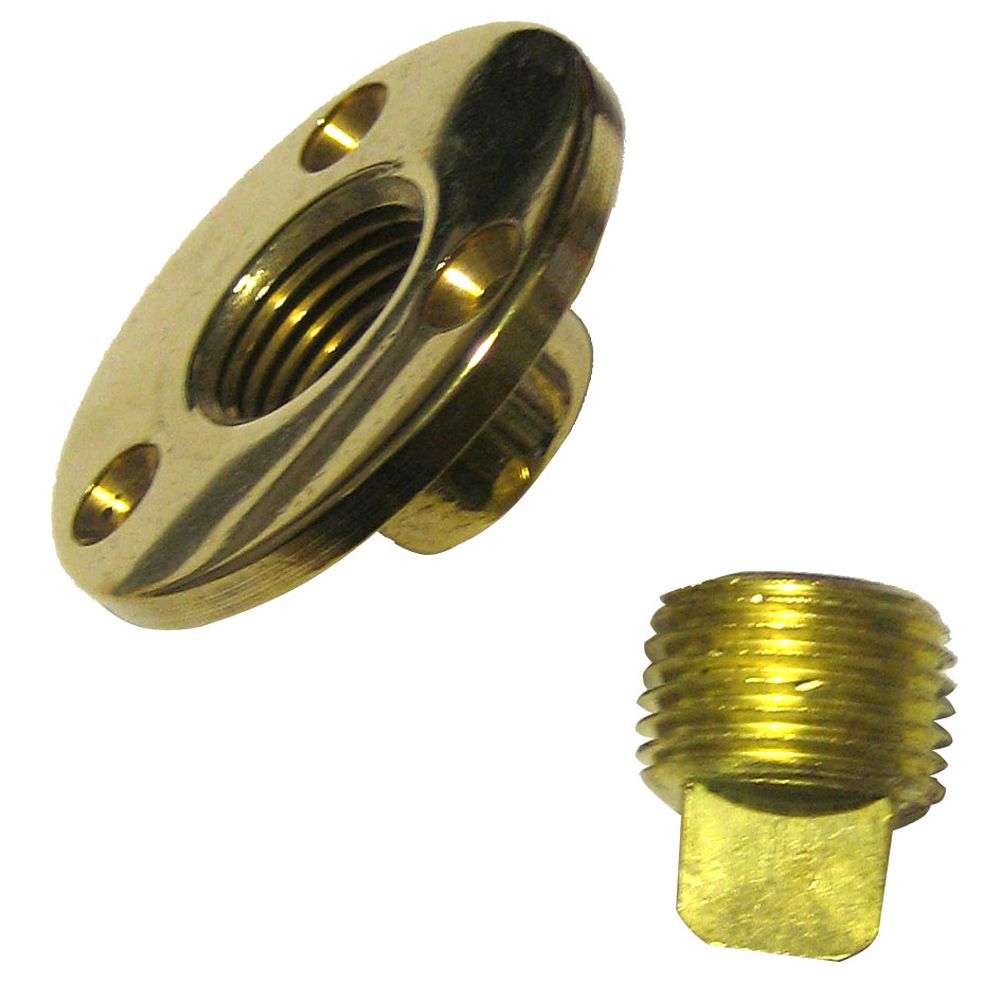 Perko Garboard Drain Plug, 1/2 in NPT, Cast Bronze, Brass Plug — Quality Boat Parts