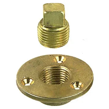 Perko Garboard Drain Plug, 1/2 in NPT, Cast Bronze, Brass Plug — Quality Boat Parts