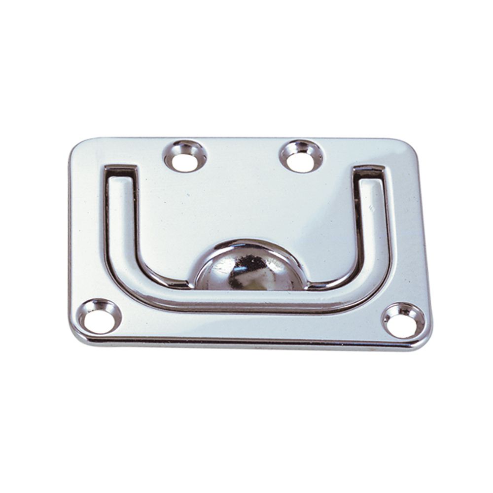 Perko Flush Lifting Handle, 3 x 2-1/4 in Face Plate, Chrome-Plated Zinc Alloy — Quality Boat Parts