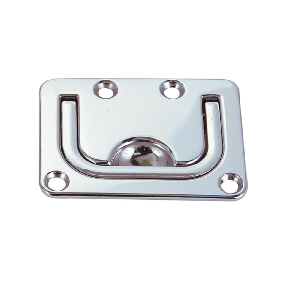 Perko Flush Lifting Handle, 3 x 2-1/4 in Face Plate, Chrome-Plated Zinc Alloy — Quality Boat Parts