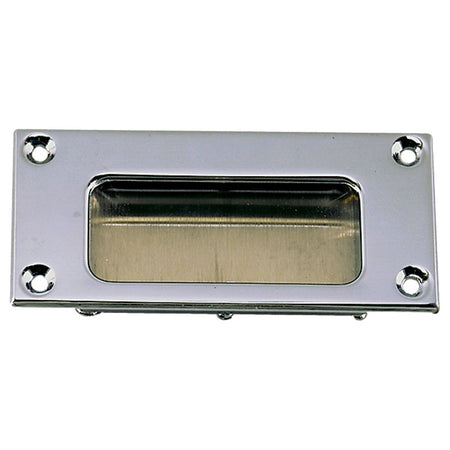 Perko 1110 Flush Pull, Chrome-Plated Zinc Alloy and Stainless Steel, 3-11/16 x 1-11/16 in Face Plate, 7/16 in Depth — Quality Boat Parts