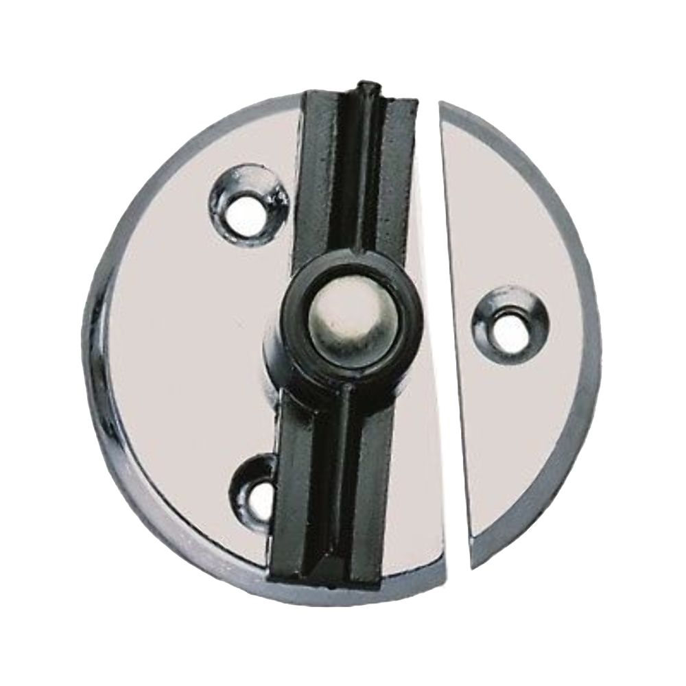 Perko Door Button with Spring, 1-3/4 in, Chrome Plated Zinc Alloy — Quality Boat Parts