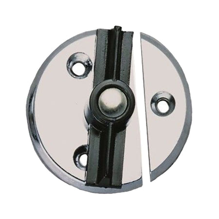 Perko Door Button with Spring, 1-3/4 in, Chrome Plated Zinc Alloy — Quality Boat Parts