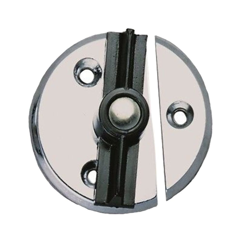 Perko Door Button with Spring, 1-3/4 in, Chrome Plated Zinc Alloy — Quality Boat Parts