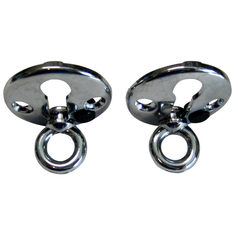 Perko Fender Lock, Chrome-Plated Zinc Alloy, 3/8 in Eye, 1-1/2 in Flange — Quality Boat Parts