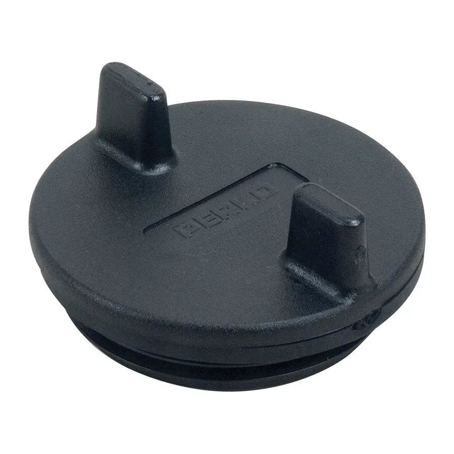 Perko Gas Fill, 1-1/2 in Hose, Chrome-Plated Zinc Alloy, Black Polymer Flange — Quality Boat Parts