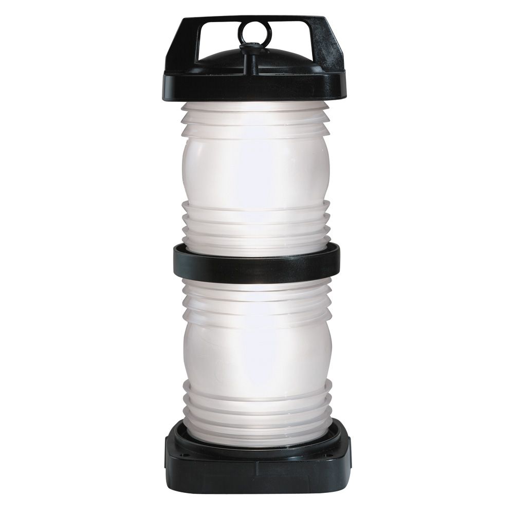 Perko Figure 1365 Double Lens Masthead Light, For Vessels Over 20m, 6 NM, 225°, 24/120/220V, Horizontal Mount, Black Polycarbonate Housing — Quality Boat Parts