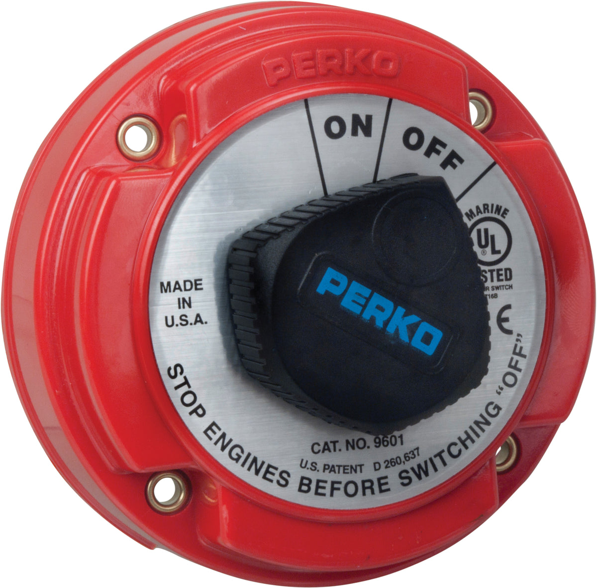 Perko 9601 Series Medium Duty Battery Disconnect Switch, 250A, 6-32VDC, Ignition Protected — Quality Boat Parts