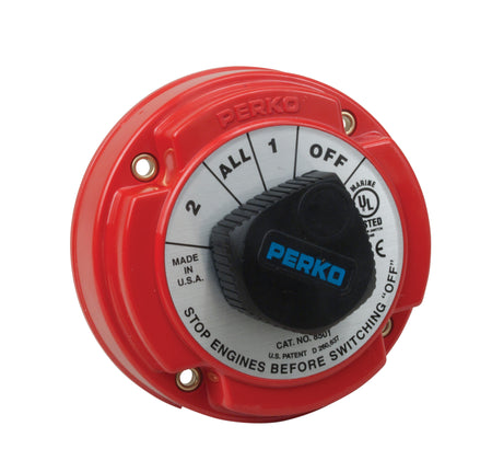 Perko 8501 Series Battery Selector Switch, Medium Duty, 250A Continuous, 6-32V, Ignition Protected — Quality Boat Parts