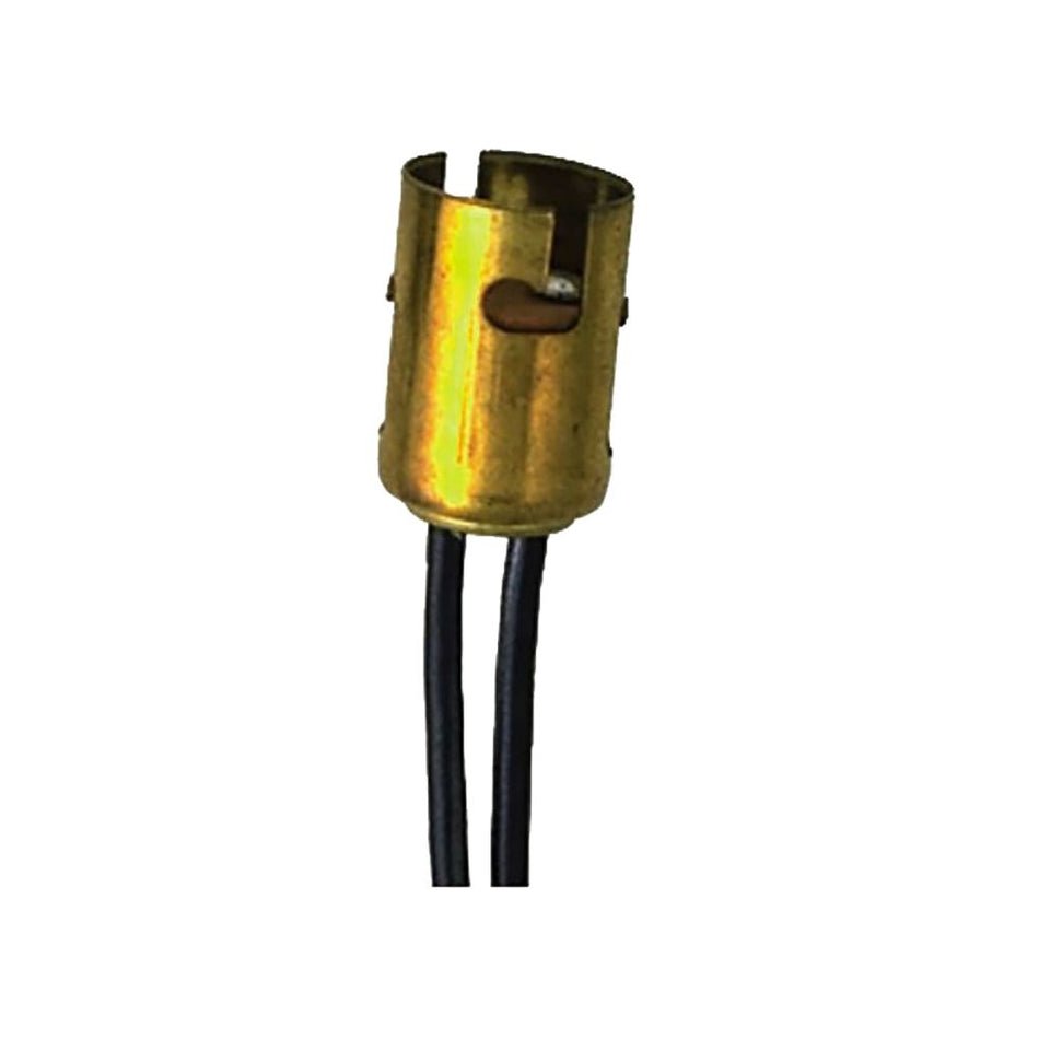 Perko Double Contact Bayonet Socket, Brass, 6 in Wire Leads — Quality Boat Parts
