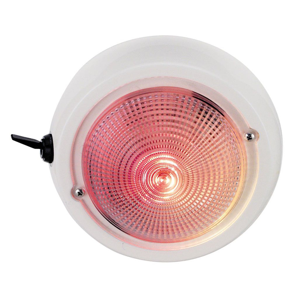 Perko 1263 Exterior Surface Mount Dome Light, 12V, Red and White Bulbs, Three-Position Toggle Switch — Quality Boat Parts