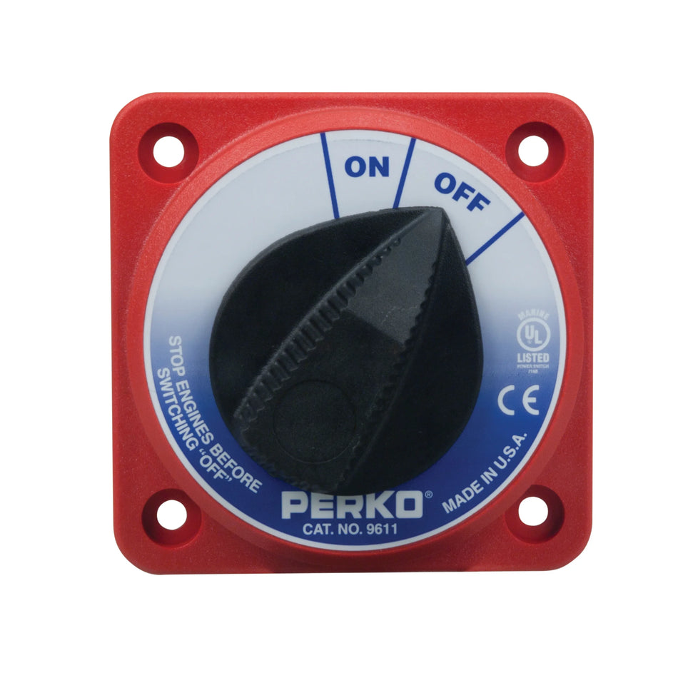 Perko 9611 Main Battery Disconnect Switch, 6-32V, 315A Continuous, Ignition Protected — Quality Boat Parts