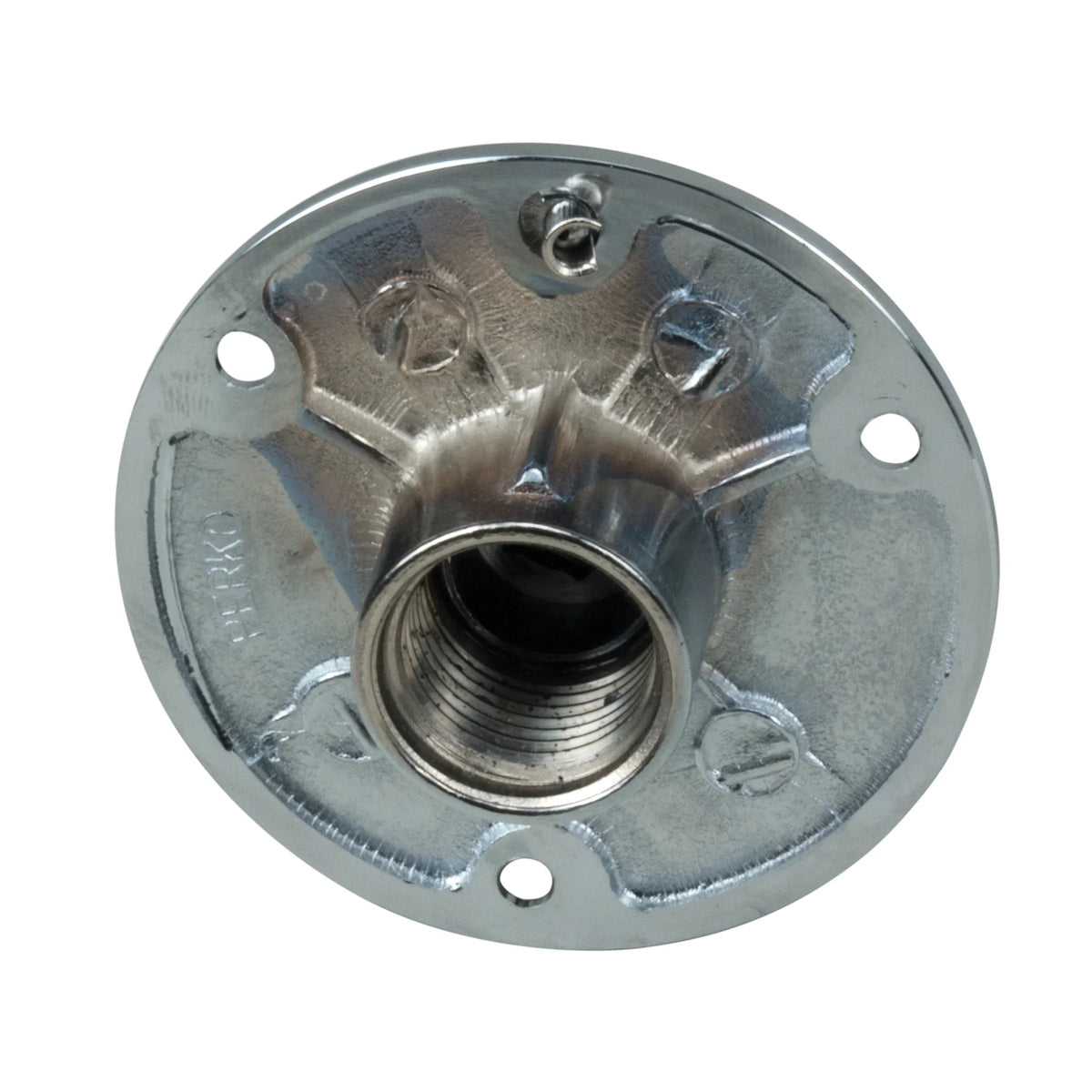 Perko 0499 Water Inlet Fitting, 1/2 in NPT, Chrome-Plated Bronze, Female Swivel Hose Connector, Watertight Plug — Quality Boat Parts