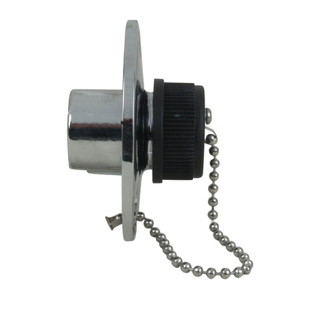 Perko Water Outlet Fitting with Cap, For On-Board Washdown Systems, 1/2 in NPT, Chrome-Plated Bronze — Quality Boat Parts
