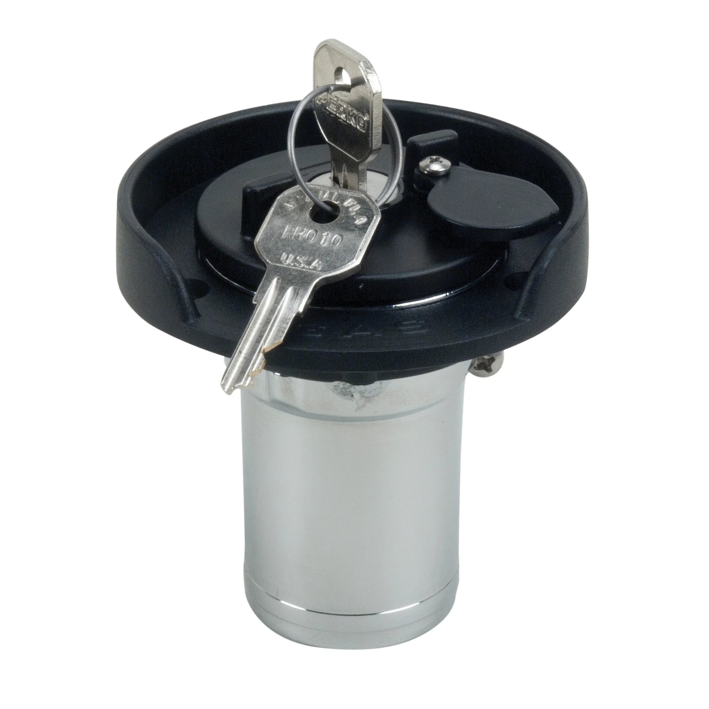 Perko Chromalex Locking Gas Fill, 1-1/2 in Hose, Chrome-Plated Zinc Alloy — Quality Boat Parts