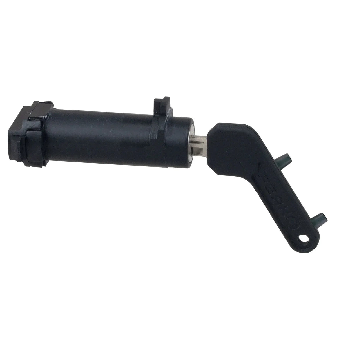 Perko Locking Fuel Fill Insert, For 1-1/2 in Vented Fills, Black Polymer, Zinc Alloy Lock Cylinder — Quality Boat Parts