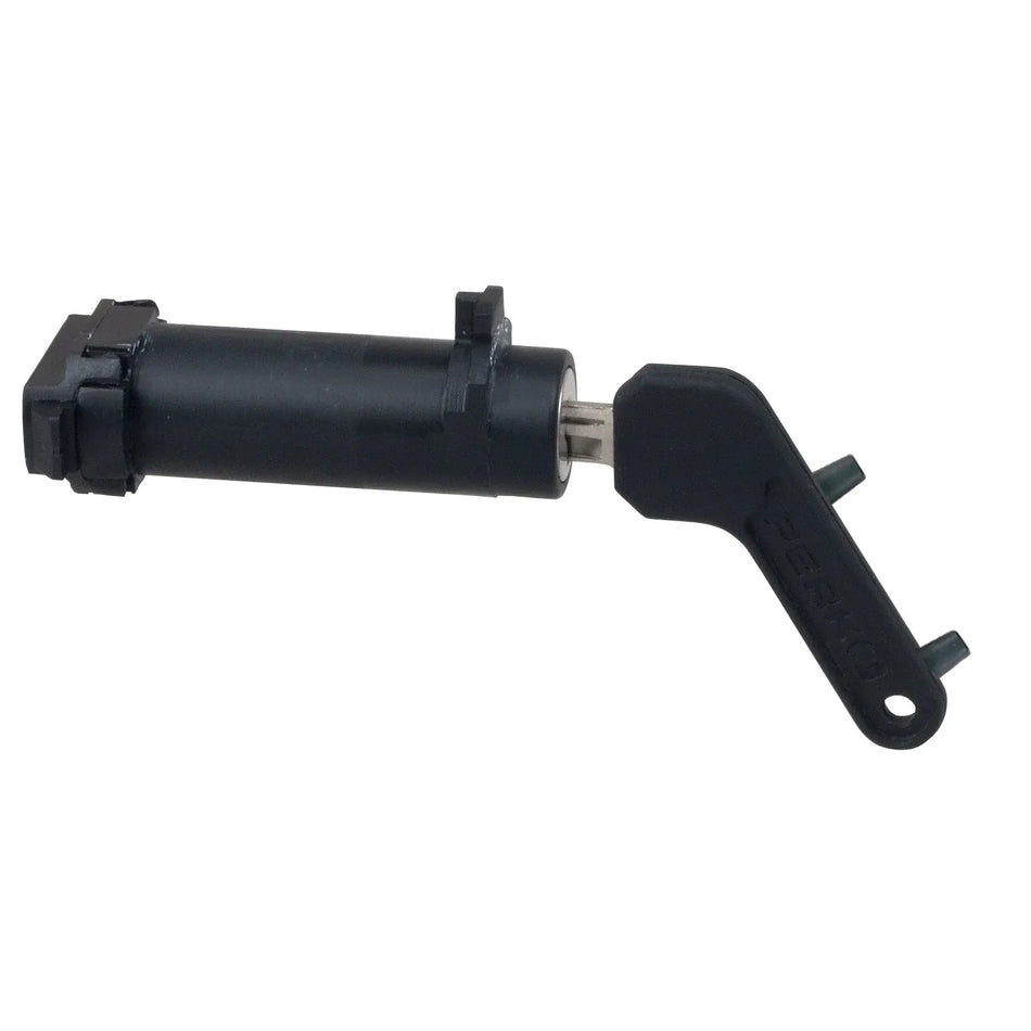 Perko Locking Fuel Fill Insert, For 1-1/2 in Vented Fills, Black Polymer, Zinc Alloy Lock Cylinder — Quality Boat Parts