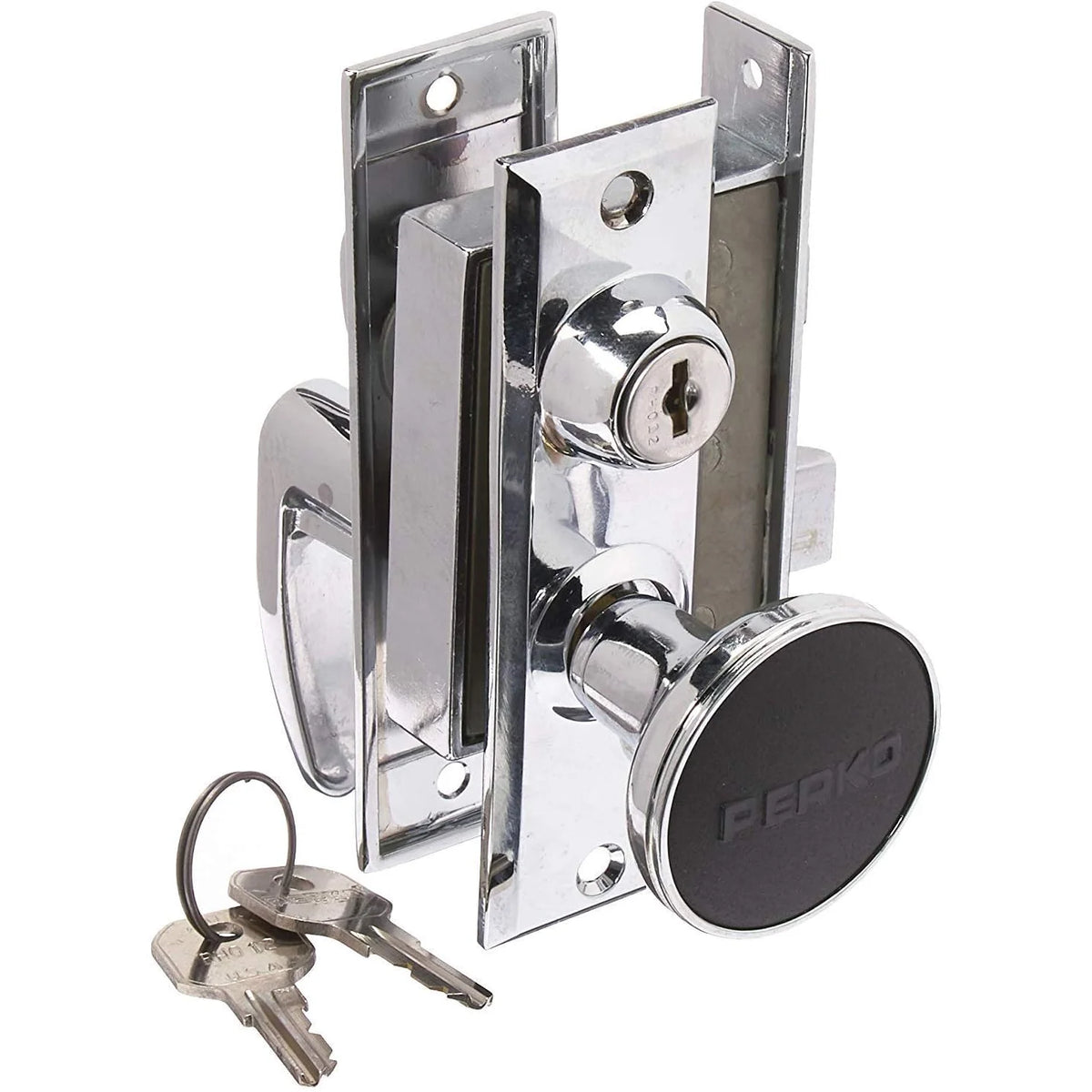 Perko 927 Mortise Lock Set with Bolt, Chrome Plated Zinc Alloy, 1 to 1-3/8 in Door Thickness — Quality Boat Parts