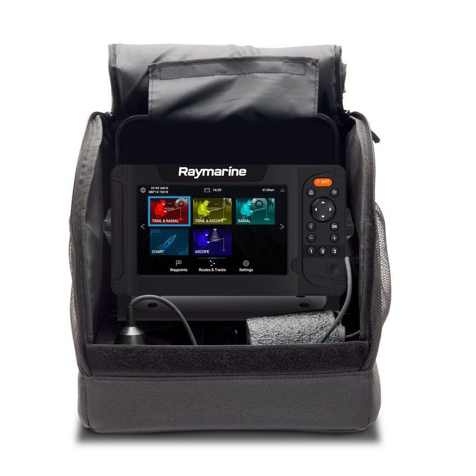 Raymarine Element Ice Fishing Kit, For Element 7 HV, CPT-S CHIRP Ice Transducer, 12V 7Ah Battery, Waterproof Bag — Quality Boat Parts