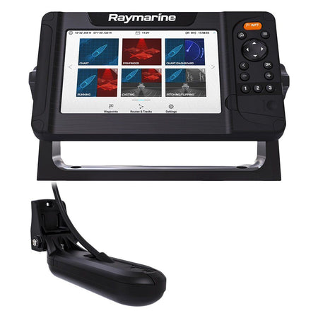Raymarine Element 7 HV Fish Finder/Chartplotter, HV-100 Transom Transducer, Navionics Plus USA and Canada Charts — Quality Boat Parts