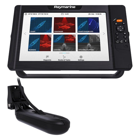 Raymarine Element 12 HV Fishfinder/Chartplotter Combo, HV-100 Transom Mount Transducer, Navionics+ US/Canada Charts — Quality Boat Parts