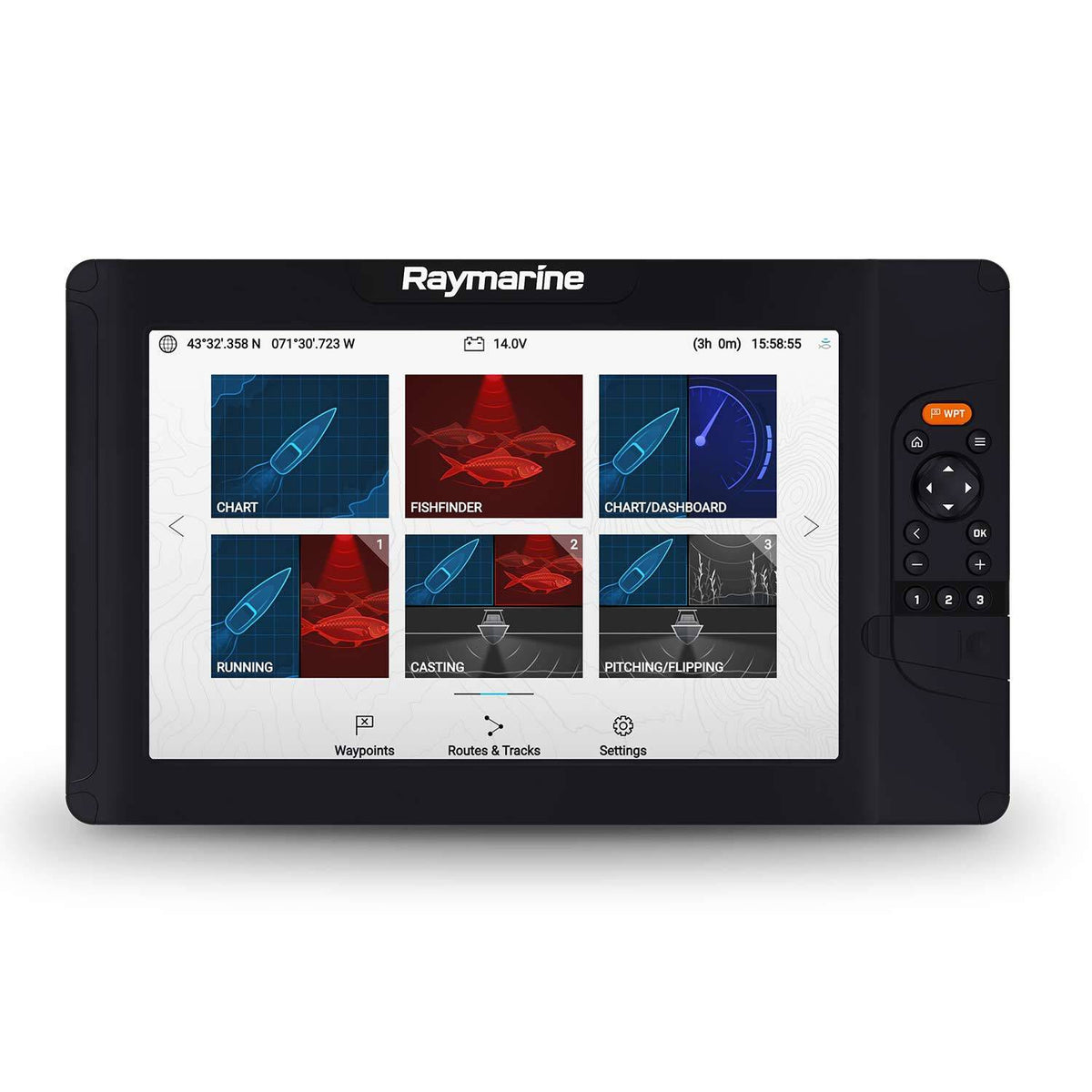 Raymarine Element 12 HV Fishfinder/Chartplotter Combo, HV-100 Transom Mount Transducer, Navionics+ US/Canada Charts — Quality Boat Parts