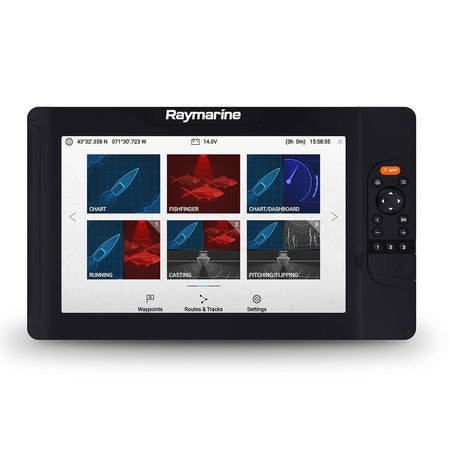 Raymarine Element 12 HV Fishfinder/Chartplotter Combo, HV-100 Transom Mount Transducer, Navionics+ US/Canada Charts — Quality Boat Parts