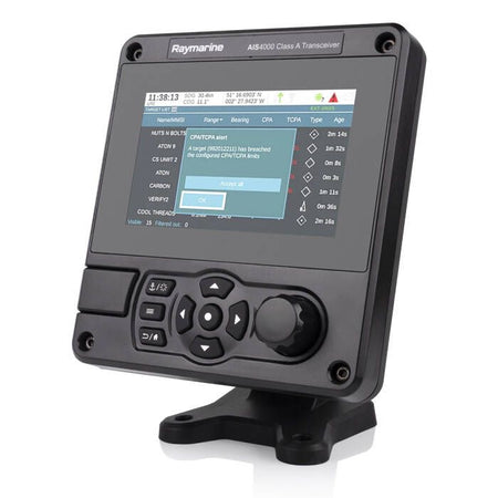 Raymarine AIS4000 Class A AIS Transceiver, NMEA 2000, 12-24V, IPX6/IPX7, Wi-Fi, 5 in Color LCD — Quality Boat Parts