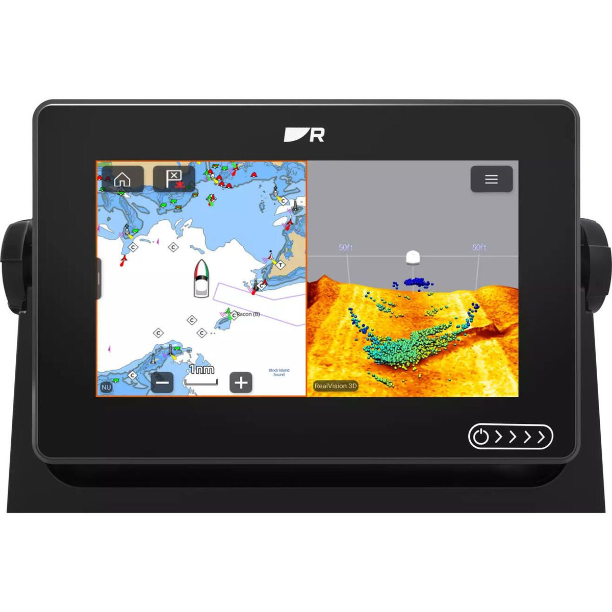 Raymarine Axiom+ 7RV Chartplotter/Fishfinder, 7 in, No Transducer, North America Navionics+ Chart, RealVision 3D Sonar — Quality Boat Parts