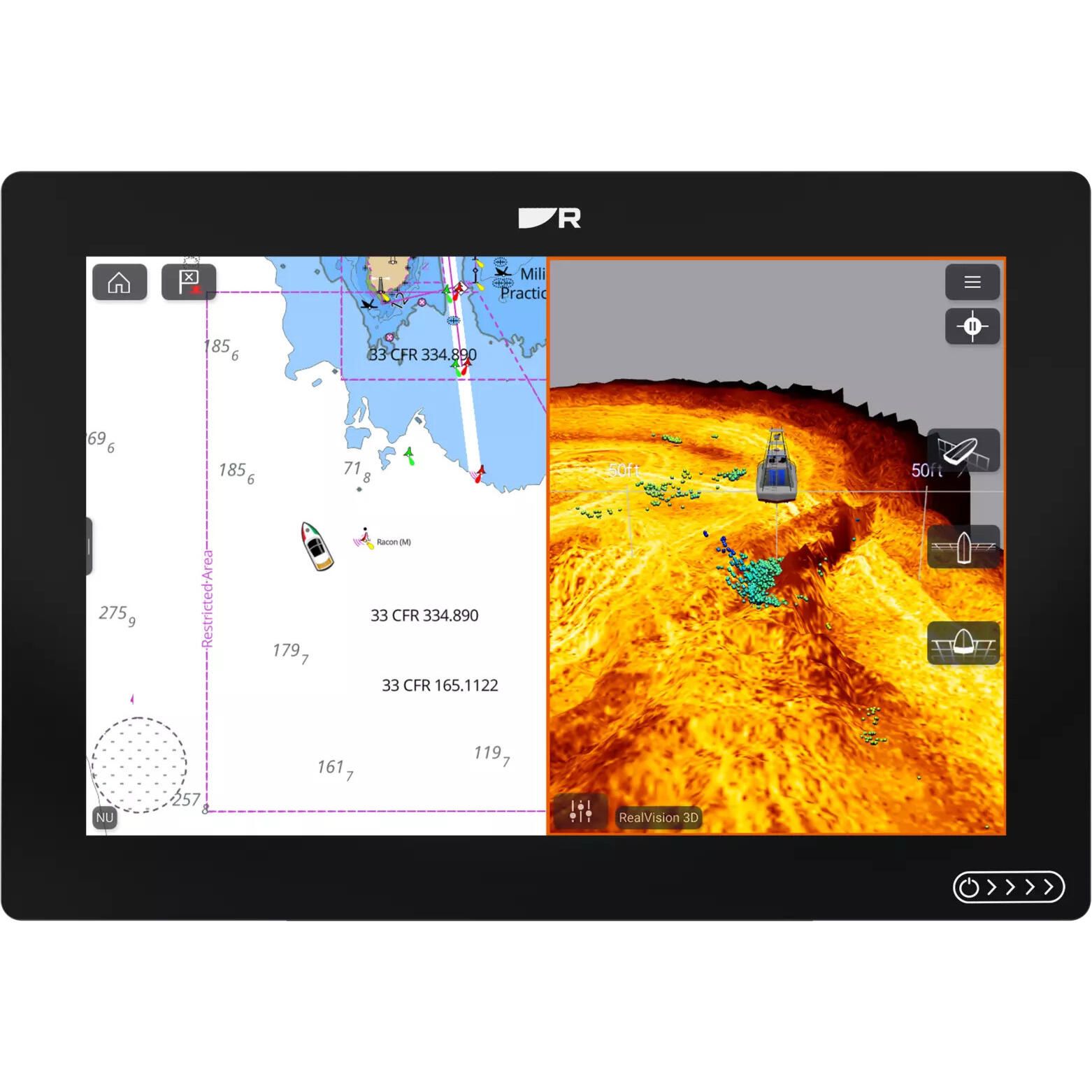 Raymarine Axiom+ 12 RV Chartplotter/Fishfinder, No Transducer, Navionics+ North America Charts, RealVision 3D Sonar — Quality Boat Parts