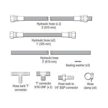 Raymarine Verado Hydraulic Hose Kit, For SmartPilot Autopilot — Quality Boat Parts