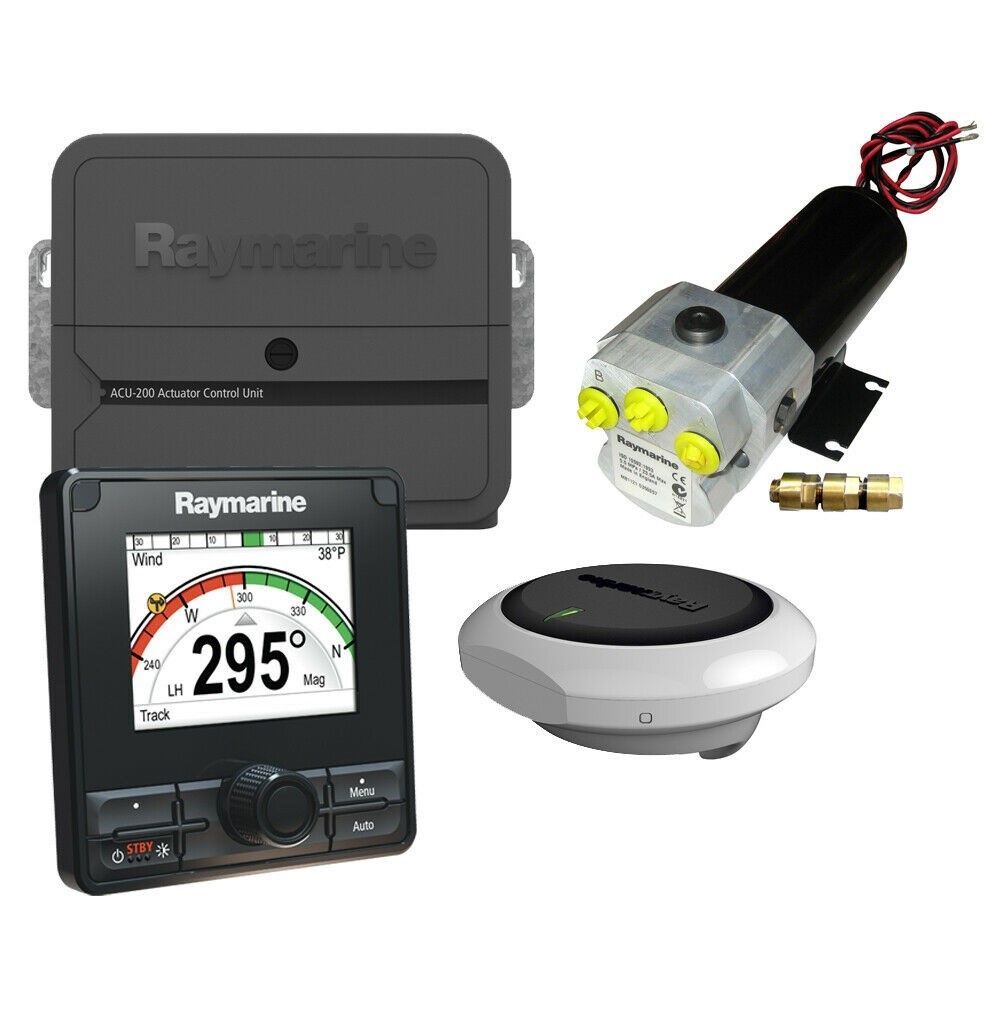 Raymarine EV-200 Power Pilot Hydraulic Autopilot Pack, For 80-230cc Rams, 12V Type 1 Pump, NMEA 2000, p70Rs, EV-1, ACU-200 — Quality Boat Parts