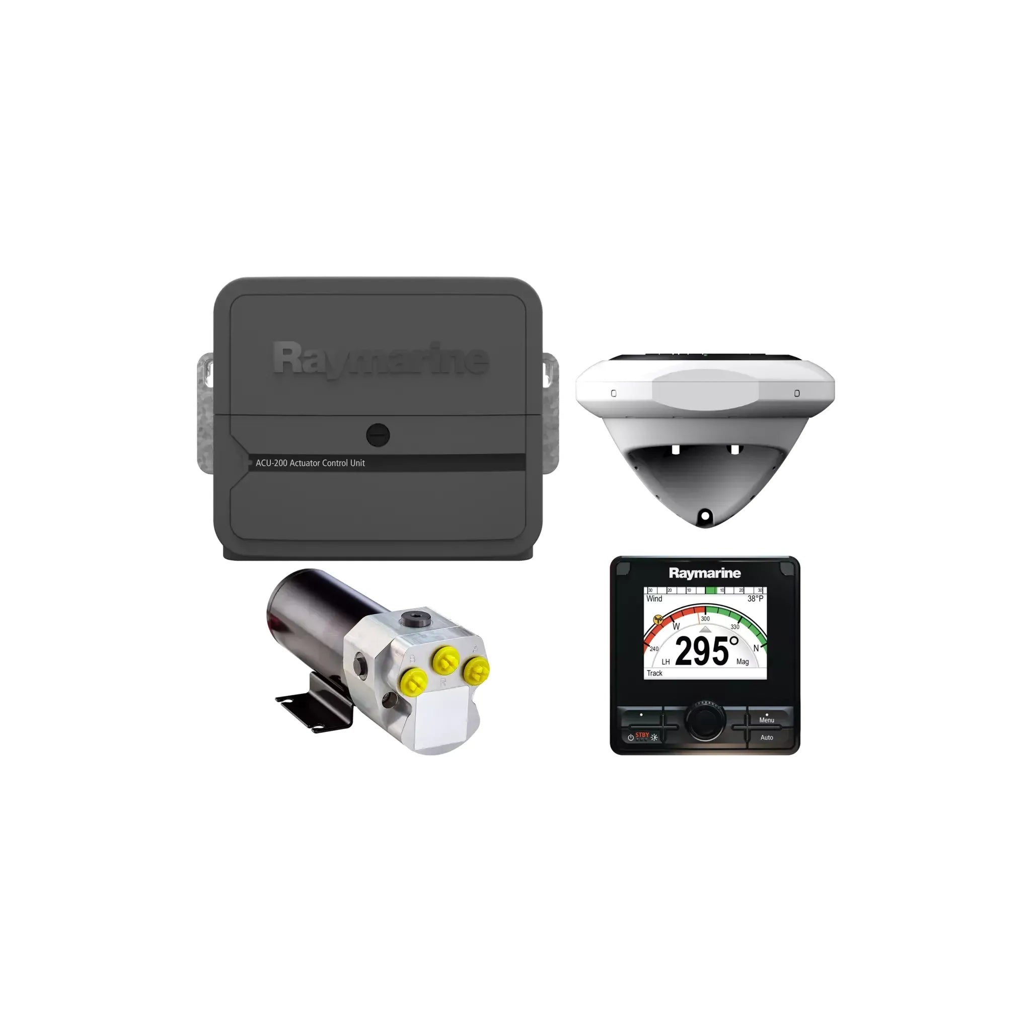 Raymarine EV-200 Power Pilot Hydraulic Autopilot Pack, For 80-230cc Rams, 12V Type 1 Pump, NMEA 2000, p70Rs, EV-1, ACU-200 — Quality Boat Parts