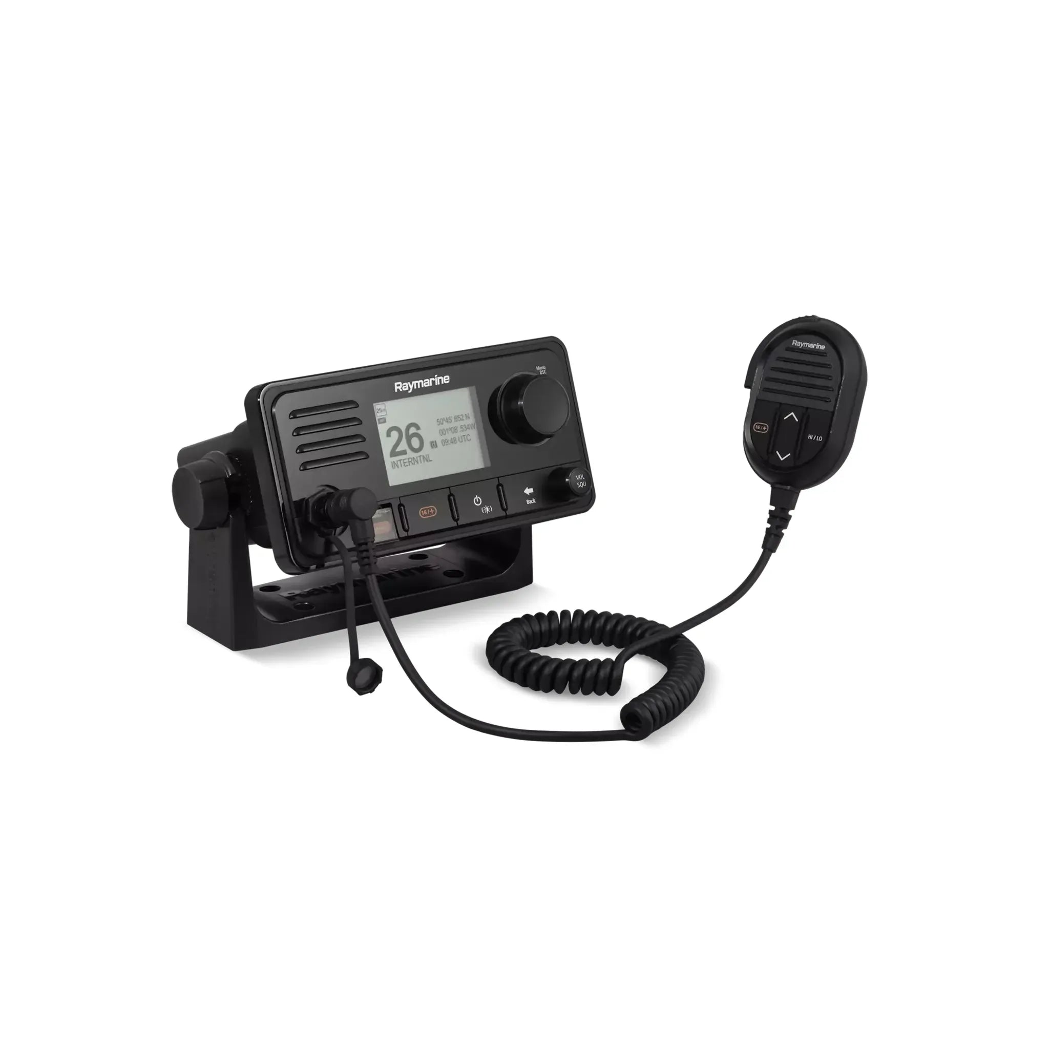 Raymarine Ray73 Fixed Mount VHF Radio, 25W, Class D DSC, AIS Receiver, GPS/GNSS, NMEA 2000, NMEA 0183, IPX6/IPX7, Loudhailer — Quality Boat Parts