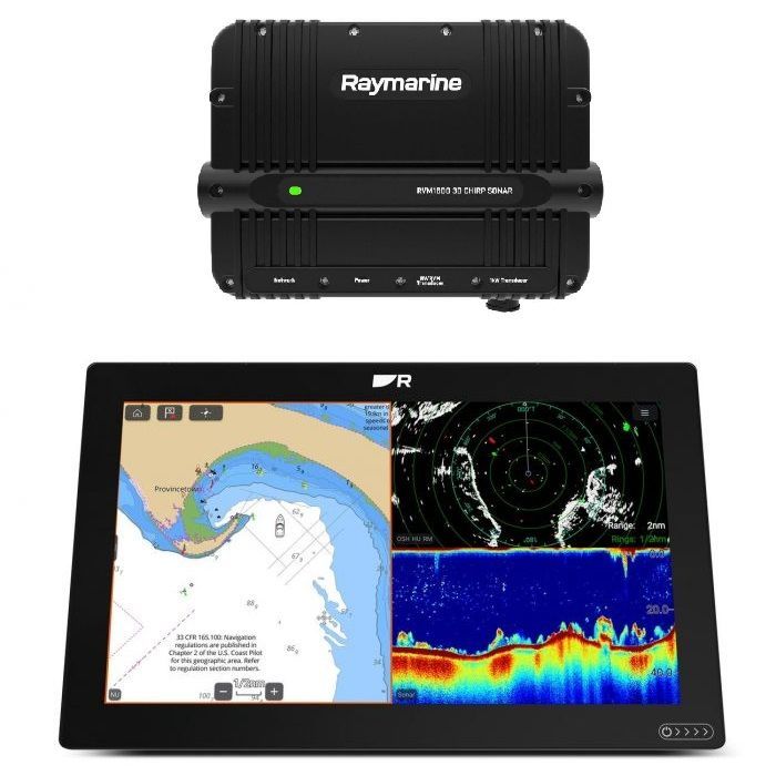 Raymarine Axiom 2 XL 16 Chartplotter Bundle, RVM1600 Sonar Module, IPX6/IPX7, NMEA 2000 — Quality Boat Parts