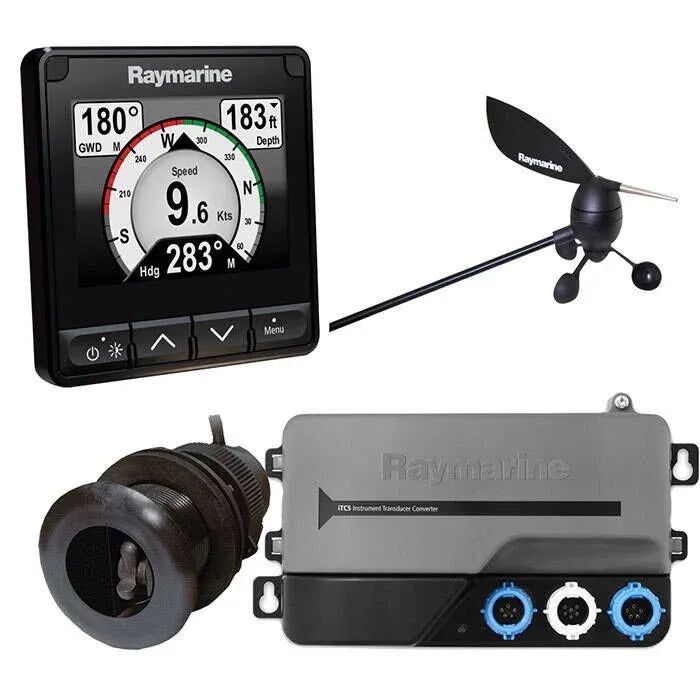 Raymarine i70s System Pack, Wind Depth Speed Transducers, 4.1 in Display, SeaTalkng, NMEA 2000, IPX6/IPX7 — Quality Boat Parts
