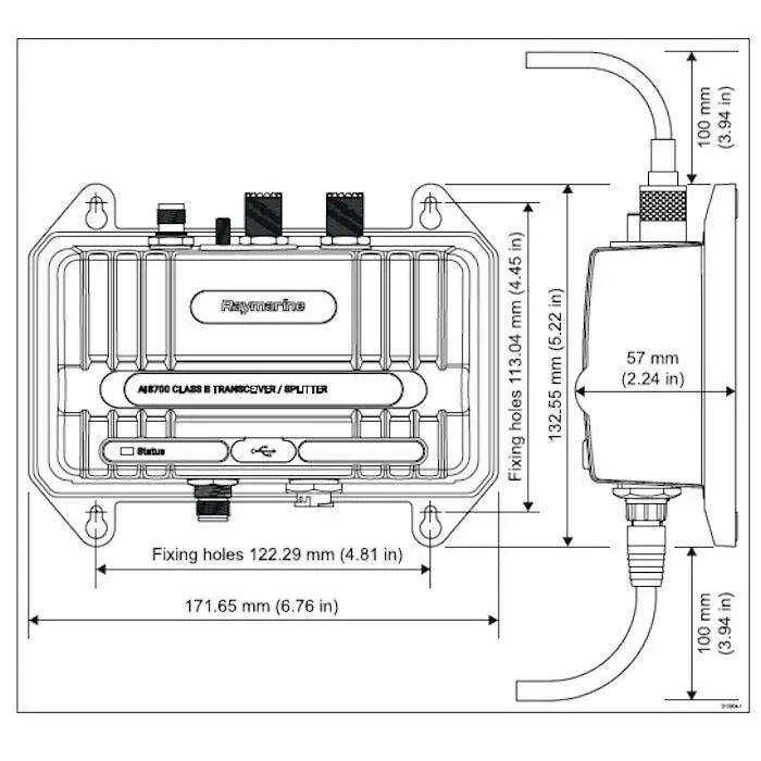 Raymarine AIS700 Class B AIS Transceiver, Built-In VHF Splitter, 5W SOTDMA, NMEA 2000 — Quality Boat Parts