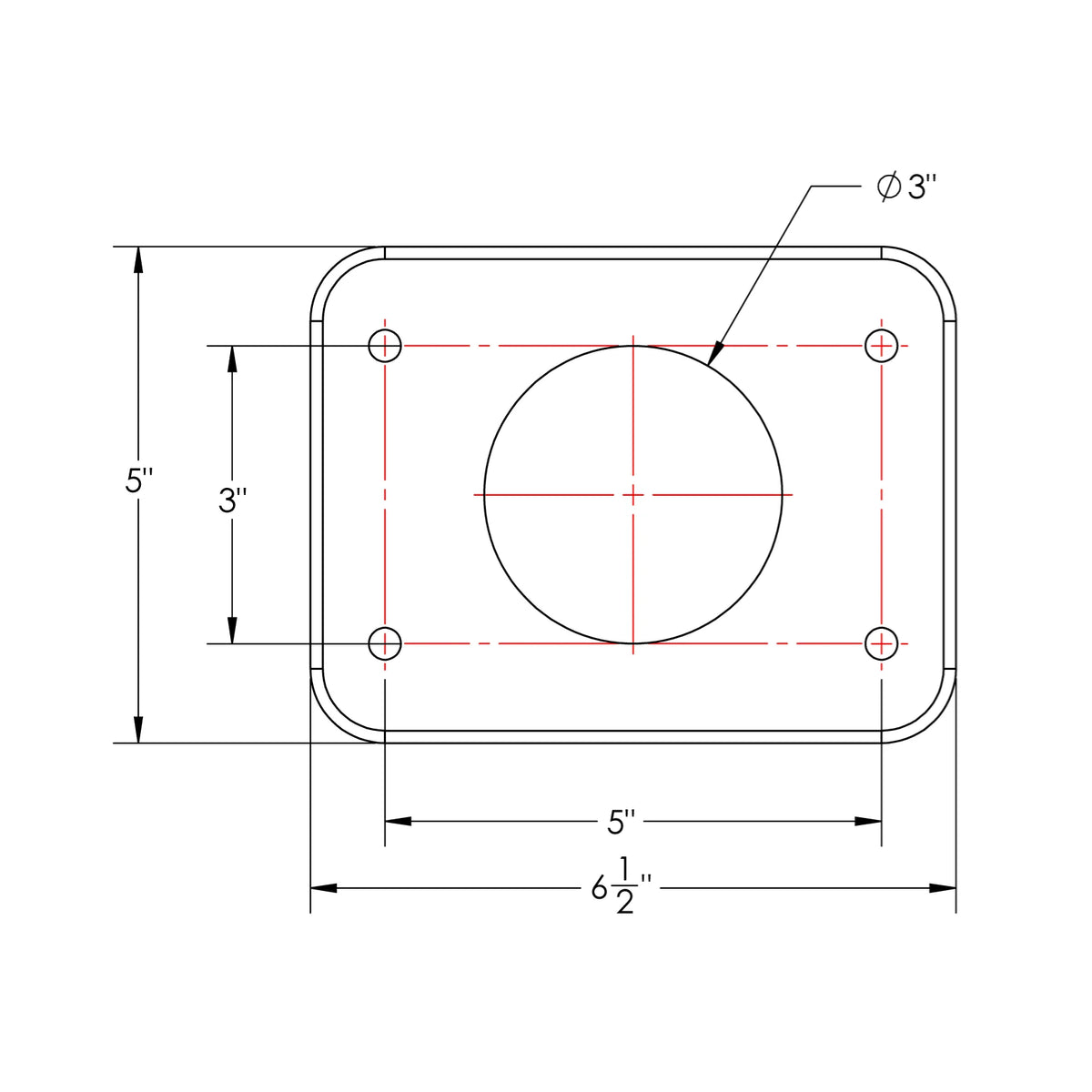 TACO Marine Grand Slam Backing Plates, For Outriggers, 5 x 6.5 x 0.25 in, Anodized Aluminum, 2pk — Quality Boat Parts