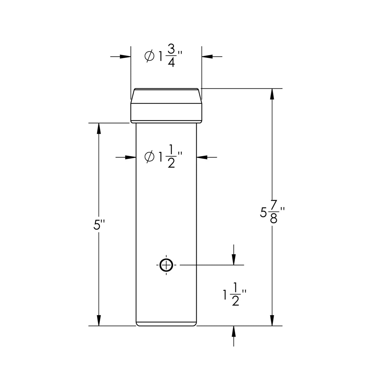 TACO Marine Outrigger Base Reducer Pair, For GS-170 Poles to GS-280+ Bases, 1-1/8 in ID, 1-1/2 in OD, 6 in, Nylon — Quality Boat Parts