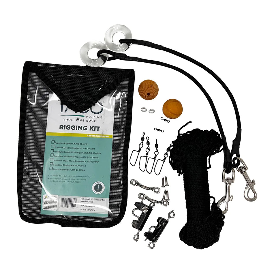 TACO Marine Standard Outrigger Rigging Kit, For Grand Slam 170, Up to 22 ft, 100 ft Dacron Cord — Quality Boat Parts